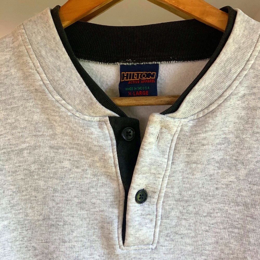 Vintage Hilton Active Apparel Button Sweatshirt XL
